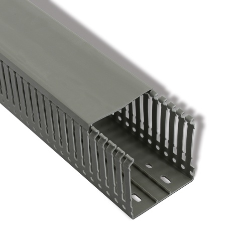 Кабель-канал перфорированный самоклеящийся 60х60 серый (паз 5мм, зуб 7мм с отв.) REXANT | код 28-5017 | REXANT