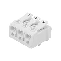 Клемма пружинная соединительная КСП 3-полюсная с монтажными ножками (100 шт./уп.) REXANT | код 07-6215-1 | REXANT