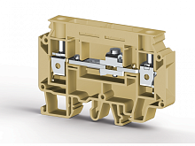 375 804, Клеммник измерительный с 2-мя тест. разъемами, 10мм.кв., (бежевый), WGO2N | код 0.0.0.3.75804 | KLEMSAN