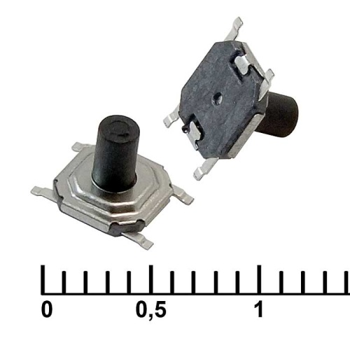 Тактовая кнопка RUICHI IT-1187A, 4x4x4.3 мм, OFF-(ON), 50 мА, 12 В, 50 мОм | код 83335 | Ruichi