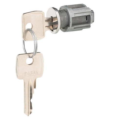 Цилиндр под стандартный ключ для рукоятки Кат. № 0 347 71/72 - для шкафов Altis - для ключа № 2433 A | код 034789 | Legrand