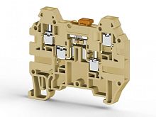 324 930, Клеммник 4-х выводной с размыкателем, 2,5 мм.кв., (бежевый), AVK 2,5 CCA | код 0.0.0.3.24930 | KLEMSAN
