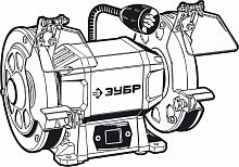 Электроточило Зубр ПСТ-125 200Вт 2950об/мин d=125мм t=20мм | код 1467486 | ЗУБР