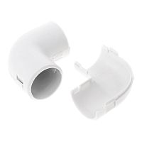 Соединитель угловой разборный белый d20 мм (5шт/550шт уп/кор) Промрукав | код PR13.02451 | ПРОМРУКАВ