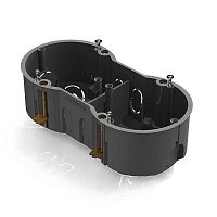 Коробка установочная 2-местная 141х70х45мм для скрытого монтажа в полых стенах (с саморезами, с металлическими зажимами) (CHINT) | код 8810010 | CHINT