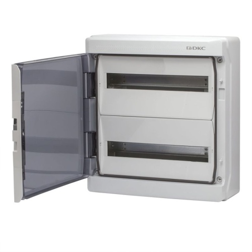 Щиток настенный с дверцей 36 мод.,IP65, серый, с клеммным блоком 63А | код. RB36W6TGD | DKC фото 2