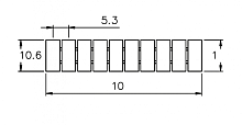 305801/100 Маркировка клемм TU/TP/TC сеч. 2,5мм2, шир. 5.2мм, нумерац. «100», шт | код 305801/100 | SUPU