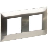 SKANDY Рамка 2-мест. SK-F32N металл никель IEK | код SK-M22-M-K50 | IEK