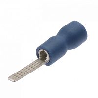 Наконечники штифтовые плоские изолированные с ПВХ манжетой (НШПИ) 2,5-10 синие (100 шт/уп) Промрукав | код PR08.10417 | ПРОМРУКАВ