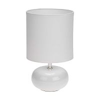 Светильник декоративный настольный Форте, основание белого цвета, белый абажур, цоколь Е27, 60Вт REXANT | код 603-1025 | REXANT