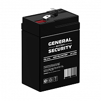 GS4.5-6 Аккумуляторная батарея систем охраны и пожарной безопасности, напряжение: 6В, ёмкость: 4,5Ач, клеммы типа: F1, Размеры ДШВ: 70х47х106мм, вес: 0,745кг. Срок службы: до 5 лет. | код GS4.5-6 | GENERAL SECURITY