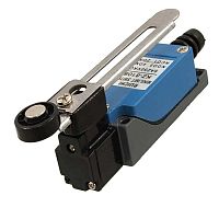 Выключатель путевой с поворотным регулируемым рычажным роликом RUICHI KZ-8108, NO-NC (4P), IP64, 5 А, 250 В, 15 мОм, корпус из сплава алюминия и цинка, головка алюминиевая | код 93124 | Ruichi