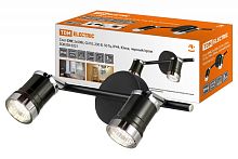 Спот СНС 2х50Вт, GU10, 230 В, 50 Гц, IP44, Юкка, черный/хром TDM | код SQ0358-0221 | TDM