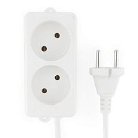 Удлинитель Гарнизон EL-NL2-W-5, 2 розетки, допустимый ток 10А, длина 5м. | код EL-NL2-W-5 | Гарнизон