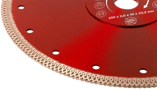 Диск отрезной алмазный универсальный, тонкий рез (сухая и влажная резка) 230х2,0х10х22,2 мм | код 37285 | FIT фото 5