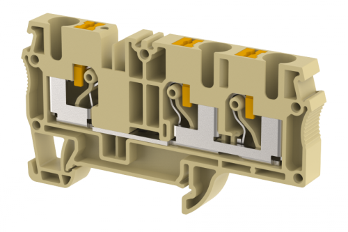 Клемма проходная PUSH-IN 6 мм2, на 3 подключения, хаки PQ6-1X2-KHAKHI | код 3104050006 | Elmex Клемма проходная PUSH-IN 6 мм2, на 3 подключения, хаки PQ6-1X2-KHAKHI | код 3104050006 | Elmex