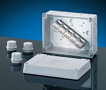 Коробка клеммная 5-полюсная 2.5-16 кв.мм 125х167х82 IP55/IP65 серая (K 9105) | код 6000011 | HENSEL