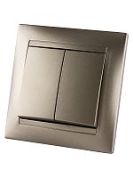 Выключатель 2-х кл. 10А бронза Лама TDM | код SQ1815-0702 | TDM