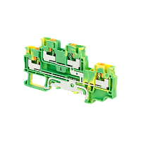 Клемма push-in двухуровневая Земля, 4 мм? MTP-D4PE | код 136800 | MEYERTEC