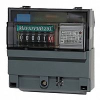 Счетчик электроэнергии однотарифный Инкотекс Меркурий 201 однофазный 5(60)А, ЭМОУ, кл.т. 1 | код. Меркурий201.5 | Инкотекс