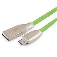 Кабель USB 2.0 Cablexpert CC-G-mUSB01Gn-1M, AM/microB, серия Gold, длина 1м, зеленый, блистер | код CC-G-mUSB01Gn-1M | Cablexpert