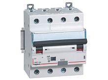 Дифференциальный автоматический выключатель АВДТ DX3 4 полюса, 50А, Тип AC, х-ка C, 30мА | код. 411191 | Legrand 