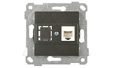 Rita - Розетка телефонная 1хRJ-12, дымчатый | код 2200-125-0195 | Mutlusan