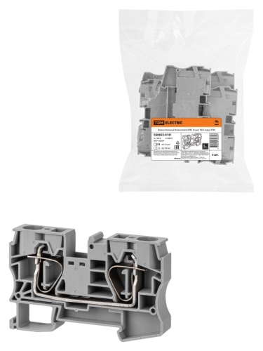Зажим клеммный безвинтовой (ЗКБ) 16мм2 100А серый TDM | код SQ0822-0141 | TDM Зажим клеммный безвинтовой (ЗКБ) 16мм2 100А серый TDM | код SQ0822-0141 | TDM