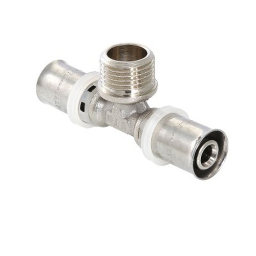 Тройник пресс с переходом на нар. р. 26х1"х26 | код. VTm.233.N.260626 | VALTEC Тройник пресс с переходом на нар. р. 26х1"х26 | код. VTm.233.N.260626 | VALTEC