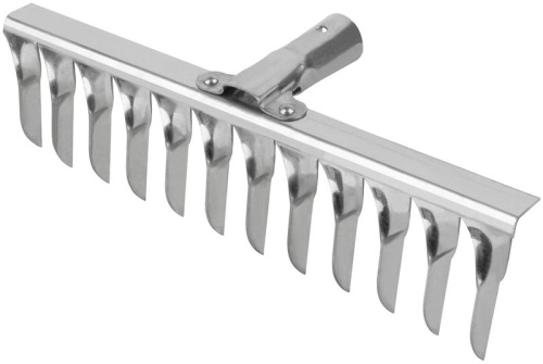 Грабли, витой зуб, нержавеющая сталь, 12 зубьев, без черенка | код 76981 | FIT фото 2