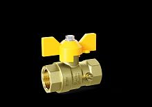 Кран шаровой латунный для манометра Ду 15 Ру 16 ГАЗ бабочка M20 | код LD Pride 44.15.В-В.М.Б М20 GAS | LD Pride