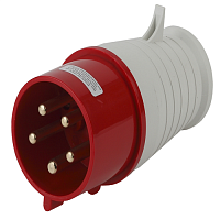Вилка переносная 025 3Р+РЕ+N 32А 380В IP44 V-32-3P-PE-N-IP44 | код Б0032854 | ЭРА