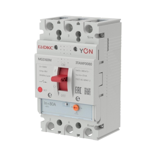 Авт. выкл. YON MGS160 3P 64-80A 25kA | код MGS160M-3TAMF0080 | DKC Авт. выкл. YON MGS160 3P 64-80A 25kA | код MGS160M-3TAMF0080 | DKC