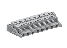 475104/100 Розетка под пайку, 4 конт.,серая, с защелкой.I=16 А, U=400 В. Сечение кабеля 0,2-2,5 мм2, шт | код 475104/100 | SUPU