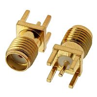 Разъём высокочастотный RUICHI SMA-J, гнездо на плату | код 64939 | Ruichi