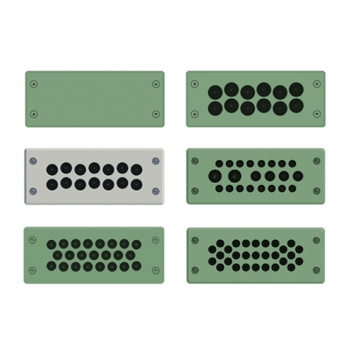 Панель кабельного ввода с фланцами для щита EC 148x60мм, кол-во вход. x диаметр в мм: 14x5,0-11,5, IP65 | код ECRM0014 | ETA