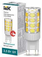 Лампа светодиодная CORN 3.5Вт капсула 4000К G9 230В керамика | код LLE-CORN-4-230-40-G9 | IEK