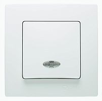 ВЫКЛЮЧАТЕЛЬ 1 КЛАВИШНЫЙ С ПОДСВЕТКОЙ LILLIUM NATURAL KARE | код 32001021 | Makel