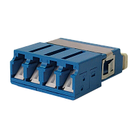 Адаптер оптический LANMASTER LC SM, со шторкой, корпус SC, квадро | код LAN-4LCS/SH-AM-SM | LANMASTER