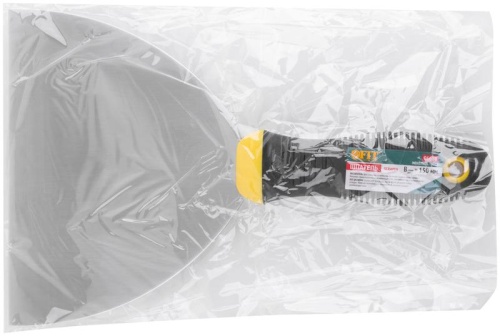 Шпатель, нерж.сталь, черно-желтая прорезин.ручка 6'' (150 мм) | код 6688 | FIT фото 3