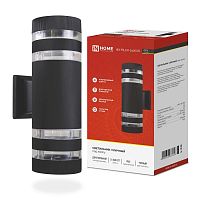 Светильник НБУ POLO-R-2хA60-BL E27 IP65 230В уличный настенный двусторонний алюм. под лампу 2хA60 черн. | код 4690612037943 | IN HOME