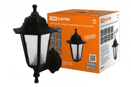 Светильник садово-парковый НБУ 06-60-001 шестигр., настенный, пластик, расс.пластик, черный TDM | код SQ0330-0761 | TDM Светильник садово-парковый НБУ 06-60-001 шестигр., настенный, пластик, расс.пластик, черный TDM | код SQ0330-0761 | TDM