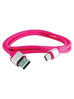 Дата-кабель, ДК 20, USB - USB Type-C, 1 м, силиконовая оплетка, розовый, TDM | код SQ1810-0320 | TDM