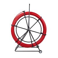 Протяжка кабельная (УЗК в тележке), стеклопруток, d 11,0 мм, 250 м, красная | код 47-1250 | REXANT