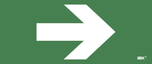 Этикетка самокл. 330х140мм Направляющая стрелка IEK | код LPC10-1-33-14-STR | IEK