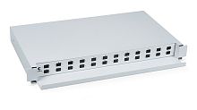 Cabeus ODF-19-24-SC Кросс бокс оптический 19 на 24 SC (LC duplex) со сплайс-кассетой, выдвижной (без пигтейлов и проходных адаптеров) | код 7302c | Cabeus
