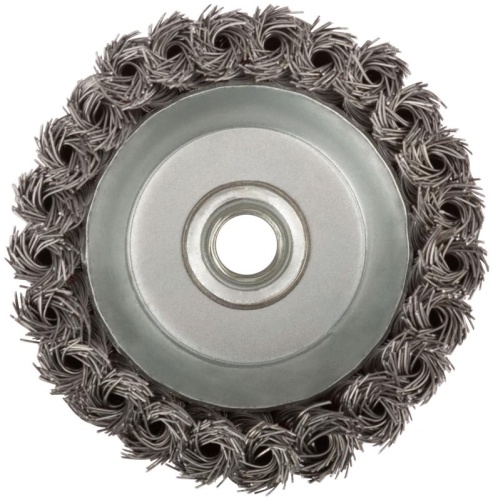 Кордщетка чашечная, гайка М14, стальная витая проволока 100 мм | код 39043 | FIT