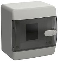 UNION Compact Корпус пластиковый ЩРН-П-4 IP41 черная прозрачная дверь IEK | код UIC-KP12-N-04-41-K01 | IEK