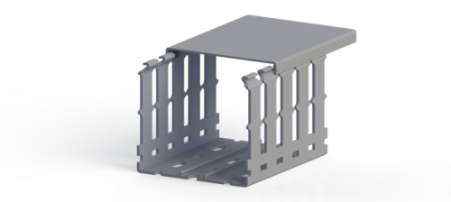 555 8080WS, KKD 8080, Перфорированный короб с крышкой, 80x80 (Широкий шаг перфорации) (ШxВ) Серый | код 0.0.0.5.558080WS | KLEMSAN