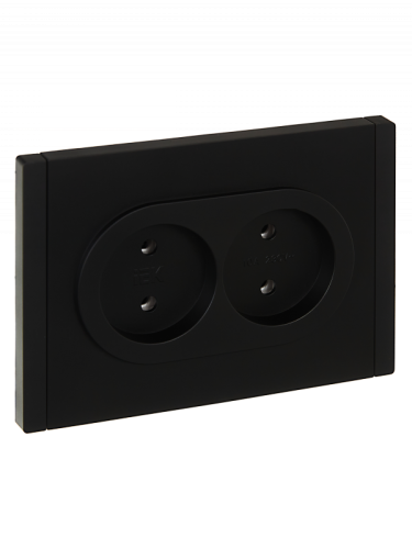 FORTE&PIANO Роз. 2-я без з/к з/ш б/к 10А FP126 чер. IEK | код FP-R20-10-1-K02 | IEK FORTE&PIANO Роз. 2-я без з/к з/ш б/к 10А FP126 чер. IEK | код FP-R20-10-1-K02 | IEK